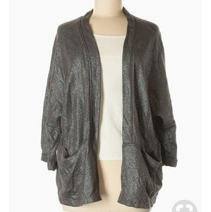 Metallic Oversized Cardigan